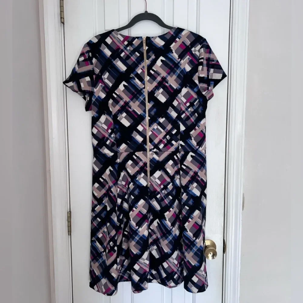 Jessica Howard sz 16 Geometric, A-line Fit and Flare Dress